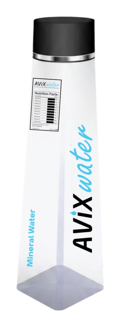AVIX Water mineral-water bottle concept based on the supplied bottle design